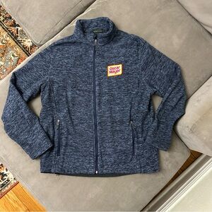 Crossland Oscar Mayer Blue Fleece Jacket Size Large - Patch Logo